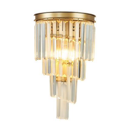 Crystal Tiered Tapered Wall Light - Nuvé