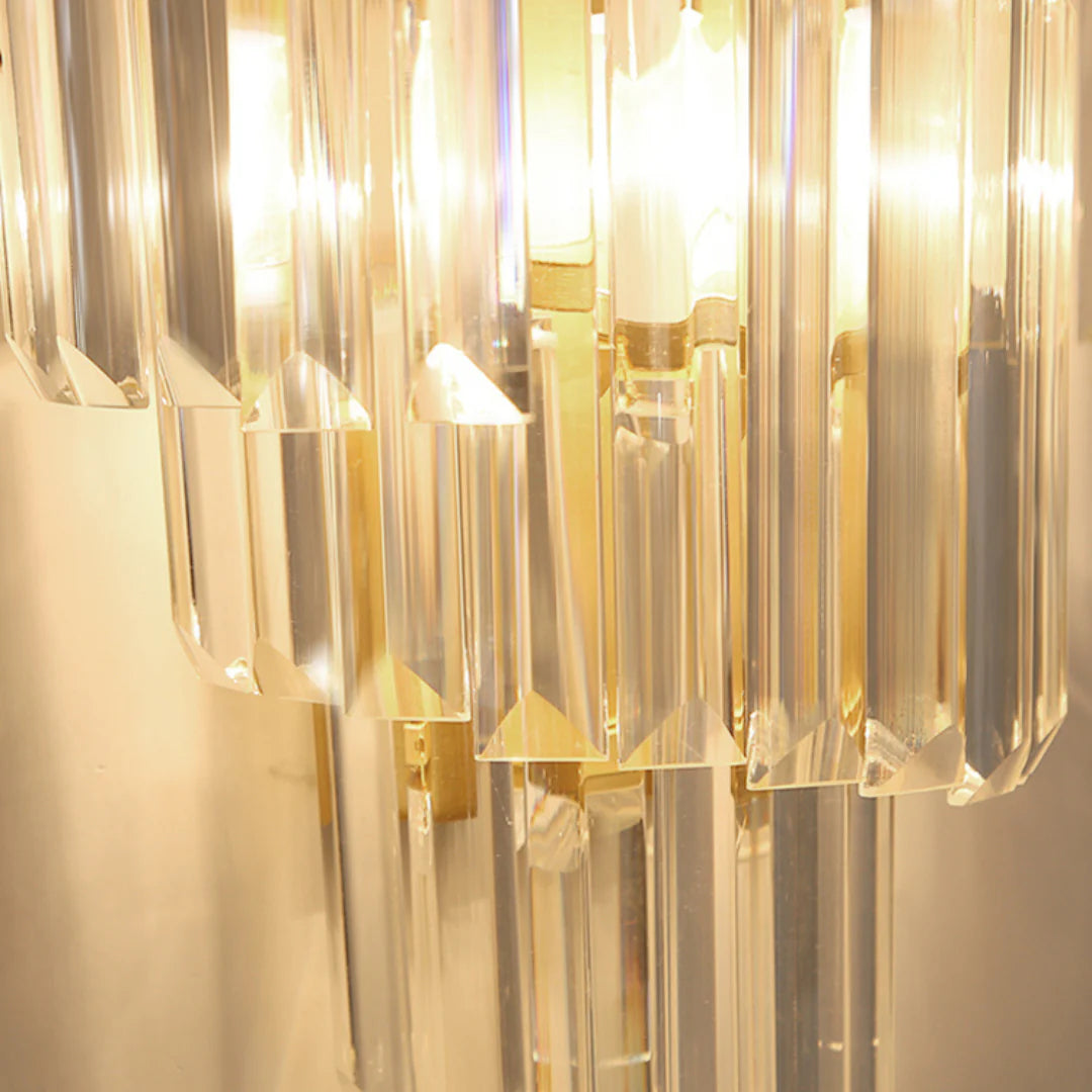 Crystal Tiered Tapered Wall Light - Nuvé
