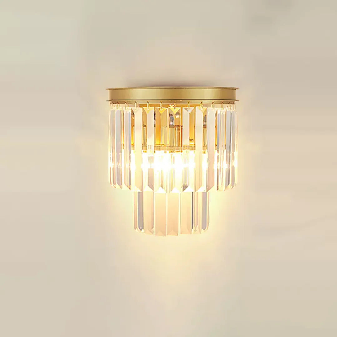 Crystal Tiered Tapered Wall Light - Nuvé