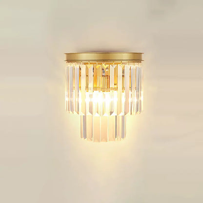 Crystal Tiered Tapered Wall Light - Nuvé
