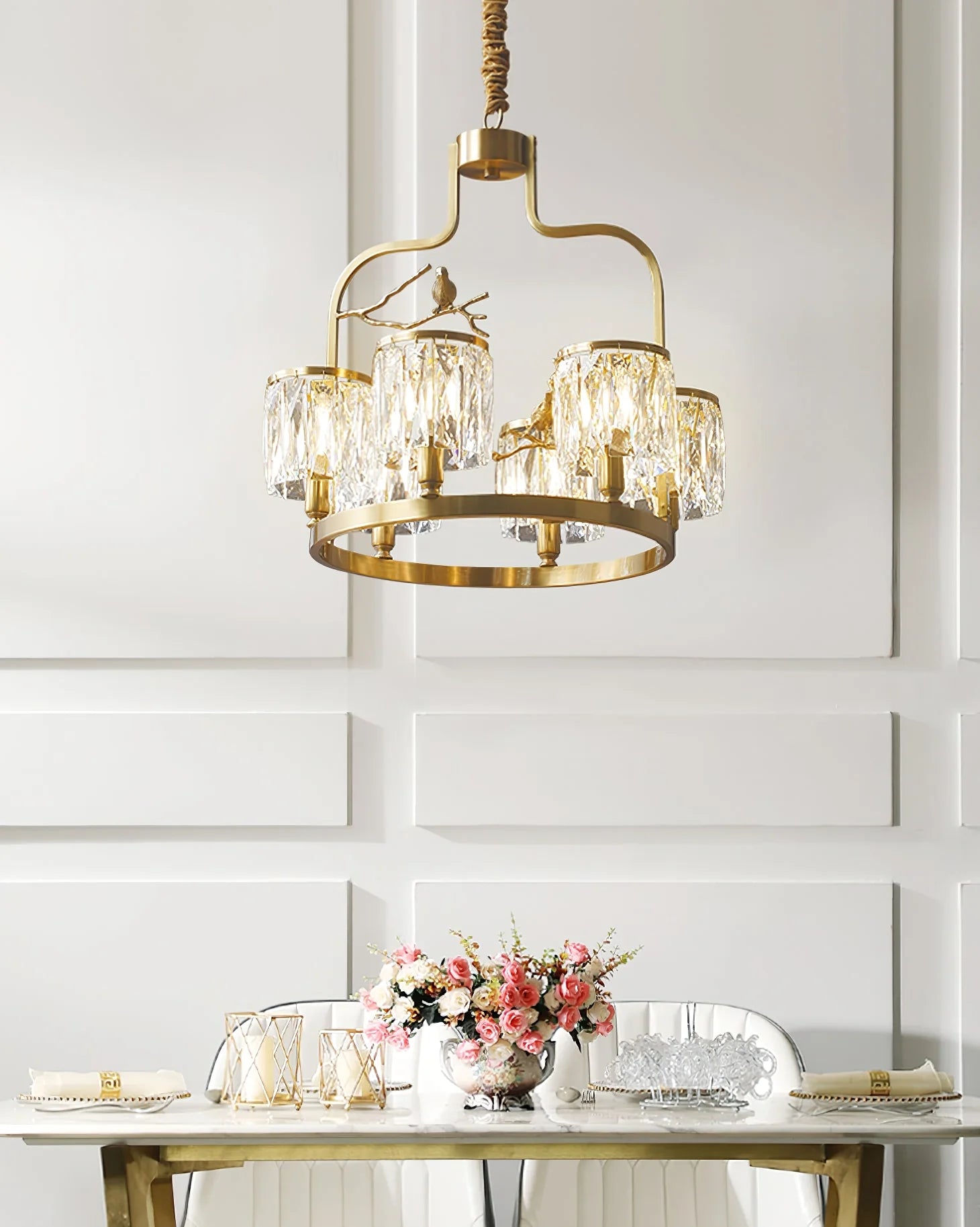 Crystal Bird Chandelier - Nuvé