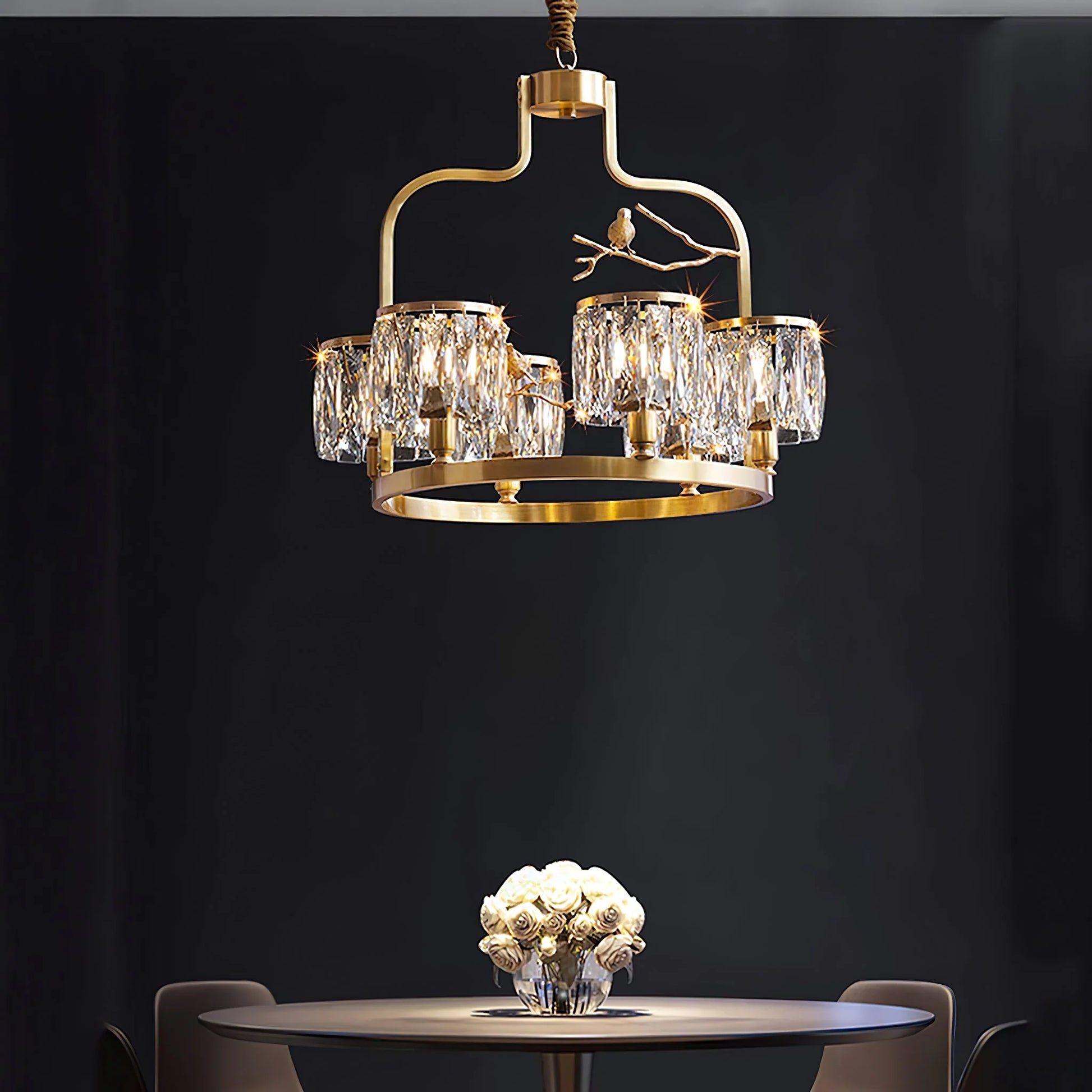 Crystal Bird Chandelier - Nuvé