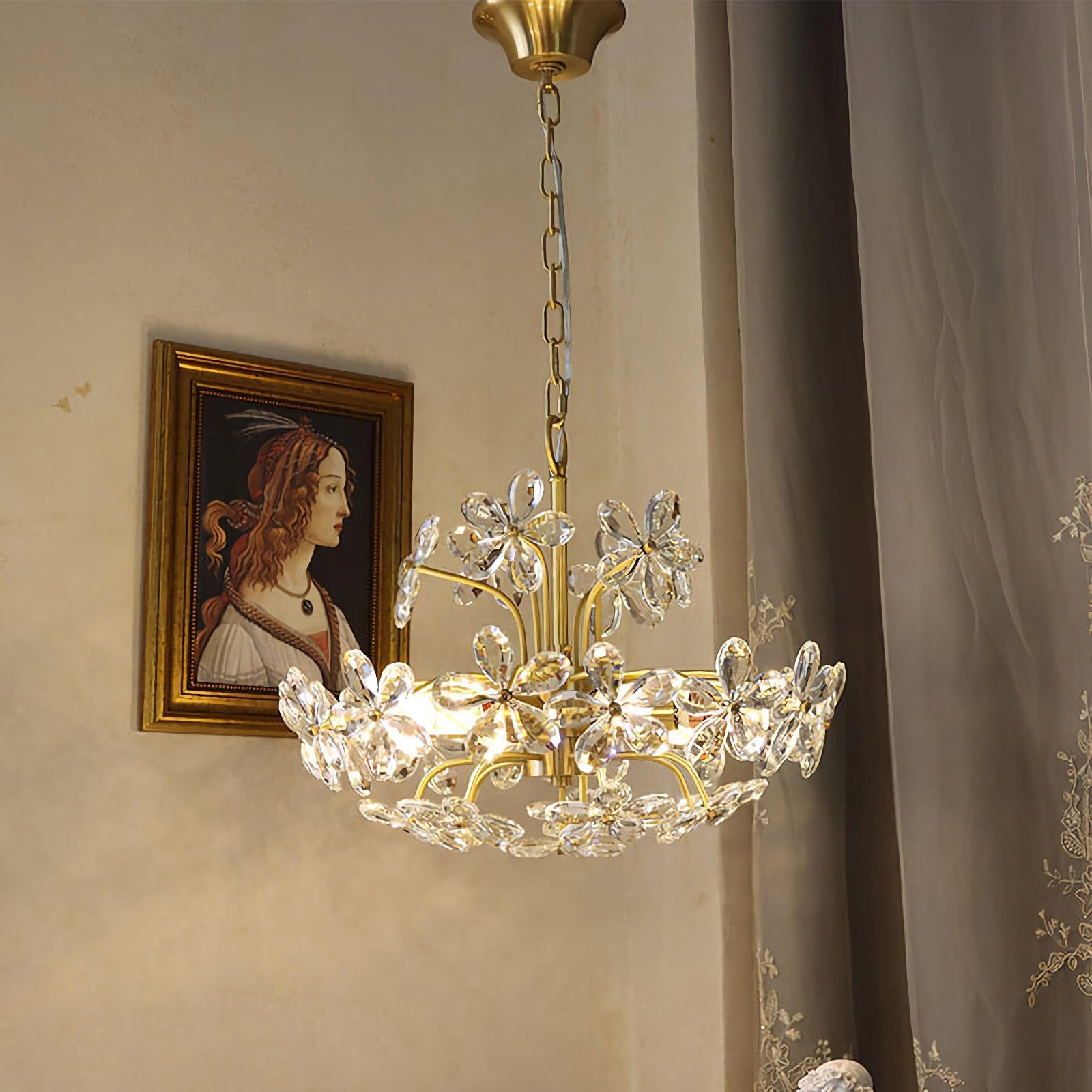 Crystal Flower Chandelier - Nuvé