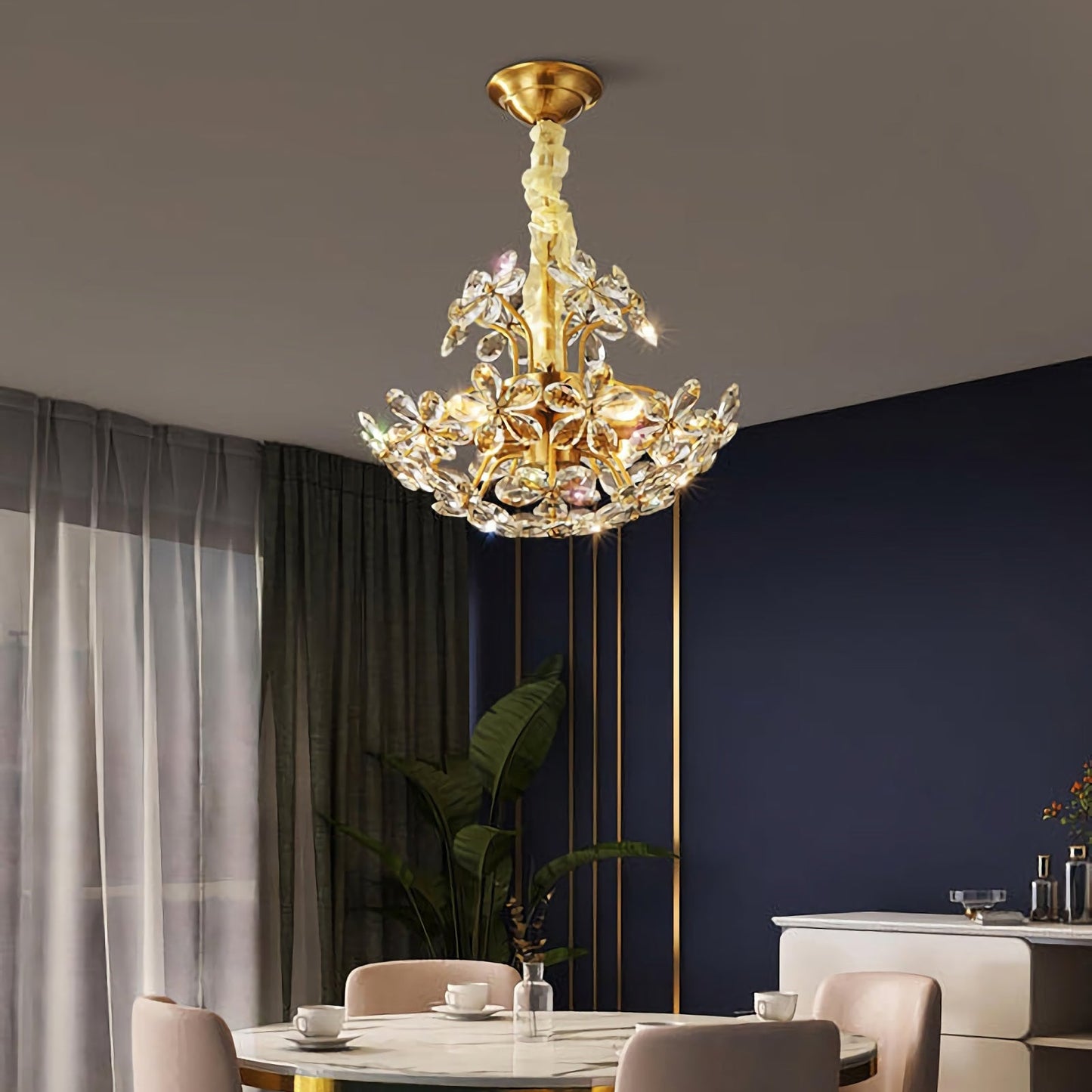 Crystal Flower Chandelier - Nuvé
