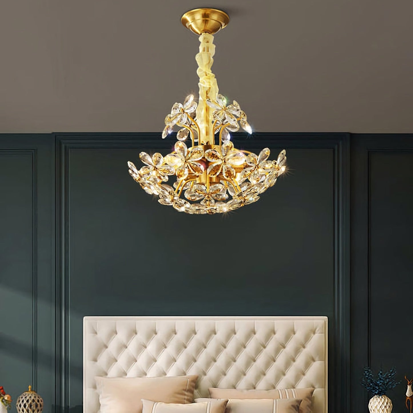 Crystal Flower Chandelier - Nuvé