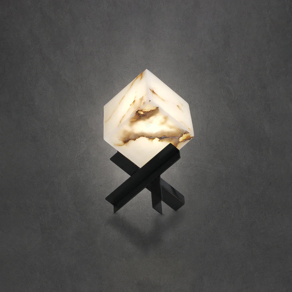 Cube Alabaster Table Lamp - Nuvé