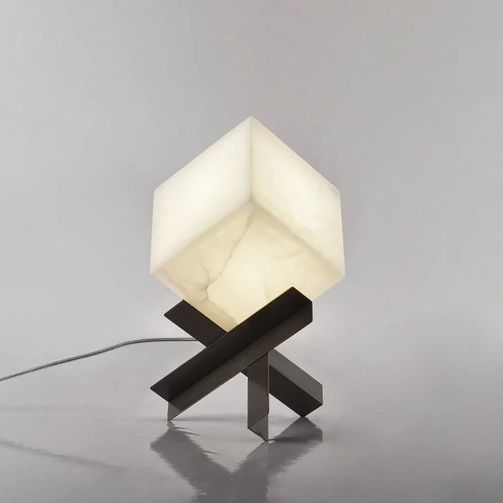 Cube Alabaster Table Lamp - Nuvé
