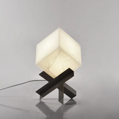 Cube Alabaster Table Lamp - Nuvé