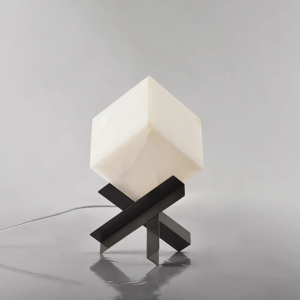 Cube Alabaster Table Lamp - Nuvé