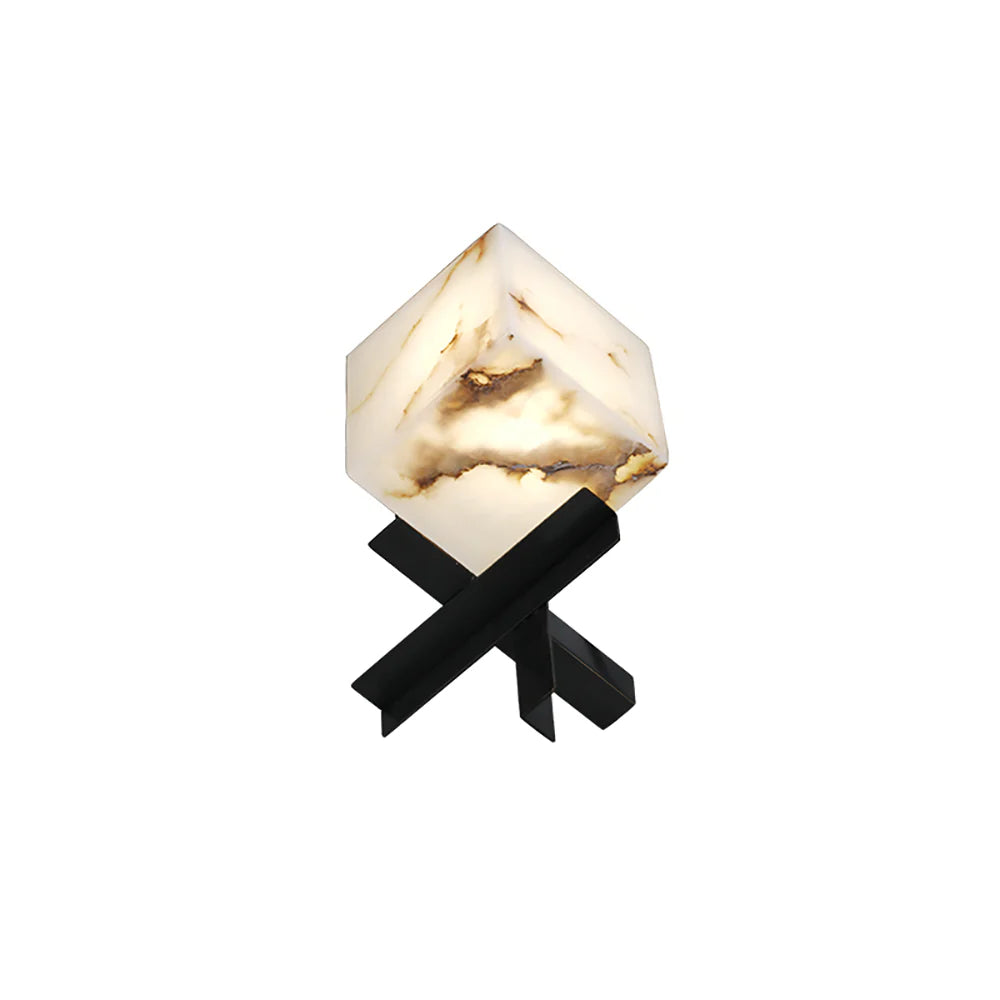 Cube Alabaster Table Lamp - Nuvé