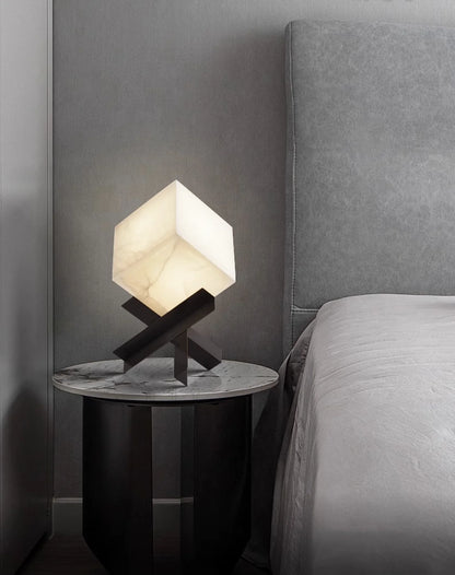 Cube Alabaster Table Lamp - Nuvé