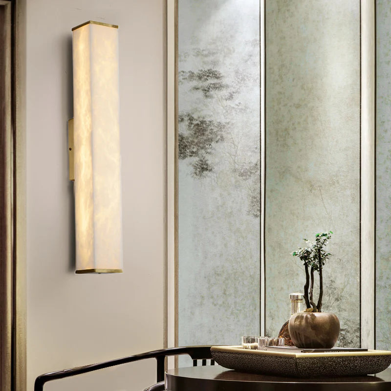 Cuboid Alabaster Wall Light - Nuvé
