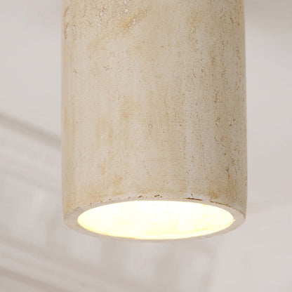 Cylinder Travertine Ceiling Light - Nuvé