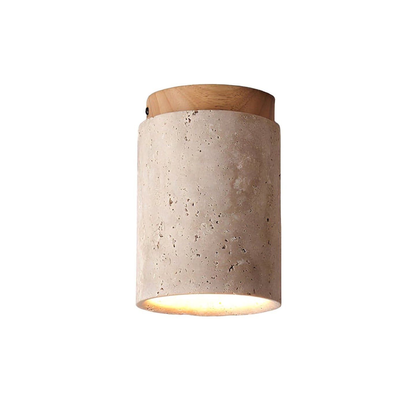 Cylinder Travertine Ceiling Light - Nuvé