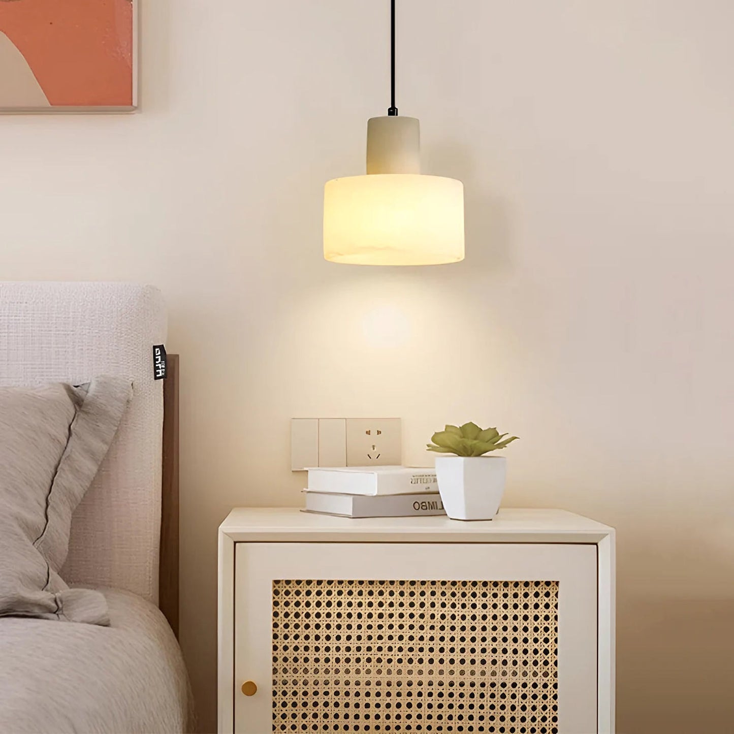 Cylindrical plaster Pendant Light - Nuvé