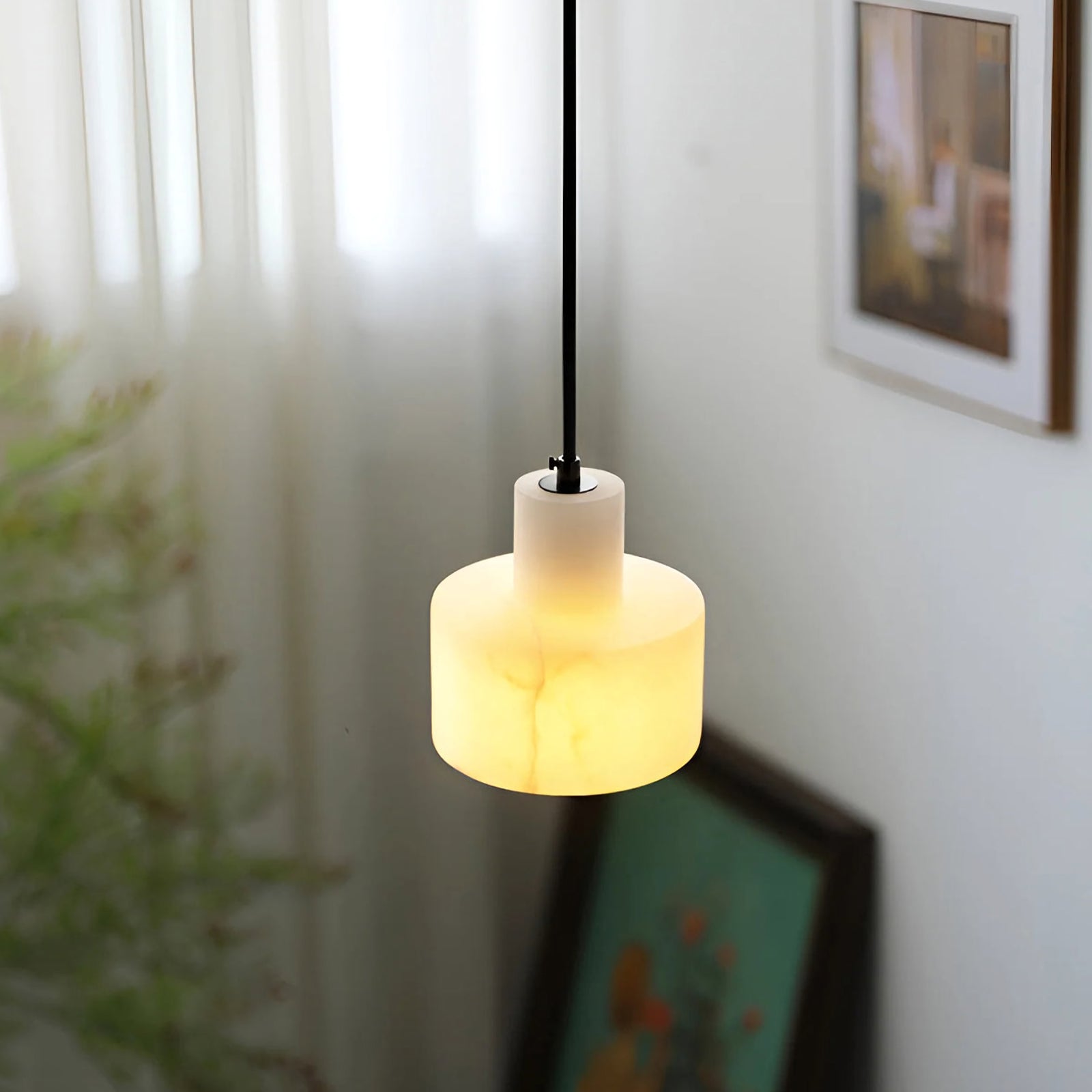 Cylindrical plaster Pendant Light - Nuvé