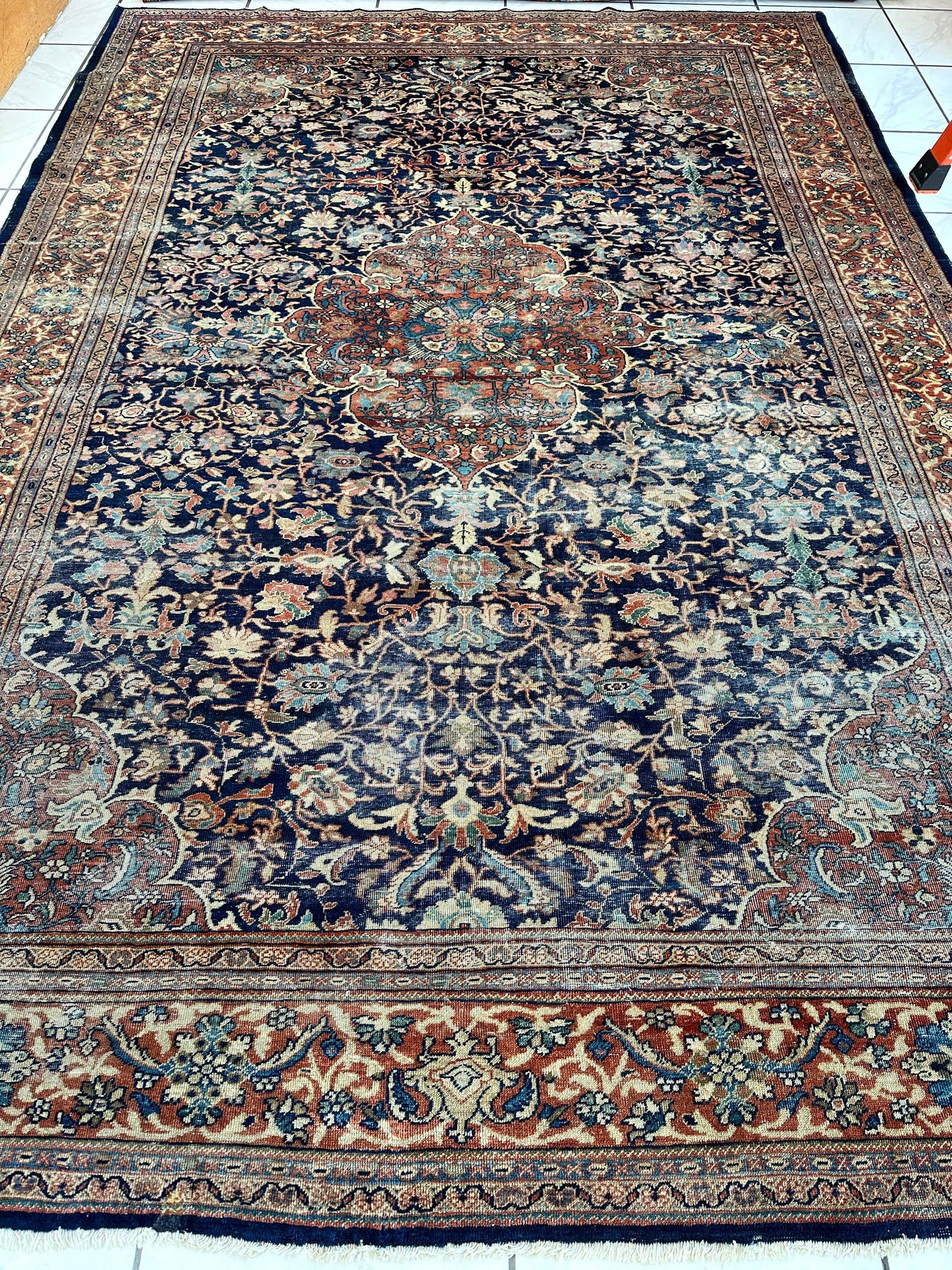 Antique Persian Mahal Rug 8’3”x12’ - Circa 1900 Treasure - Nuvé