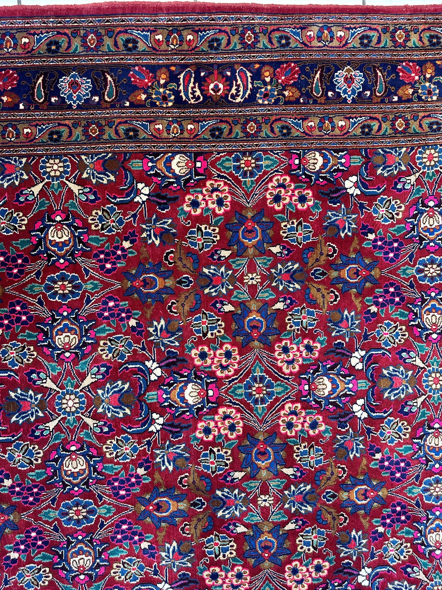 Persian Mashhad I Fine Allover Rug Wool 7 x 10 - Nuvé