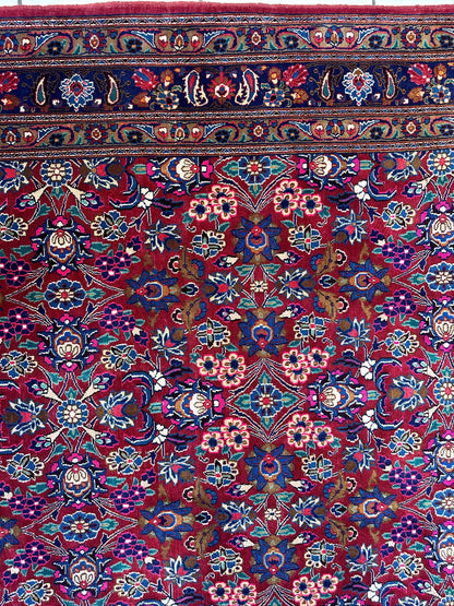 Persian Mashhad I Fine Allover Rug Wool 7 x 10 - Nuvé