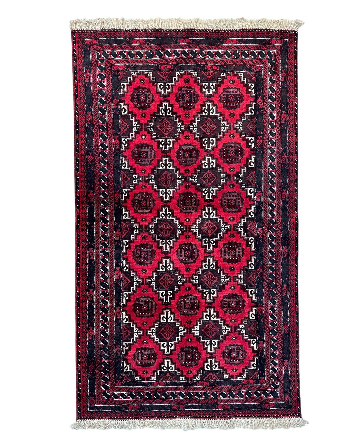 Hand-Knotted Afghani Baluch Wool Rug - 3’1” x 6’9” - Nuvé