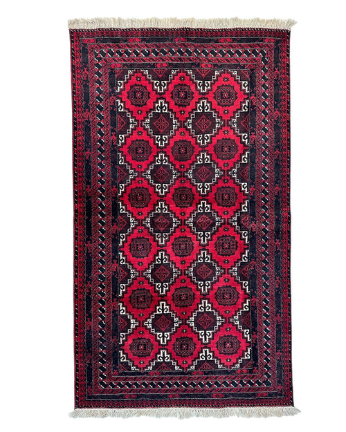 Hand-Knotted Afghani Baluch Wool Rug - 3’1” x 6’9” - Nuvé
