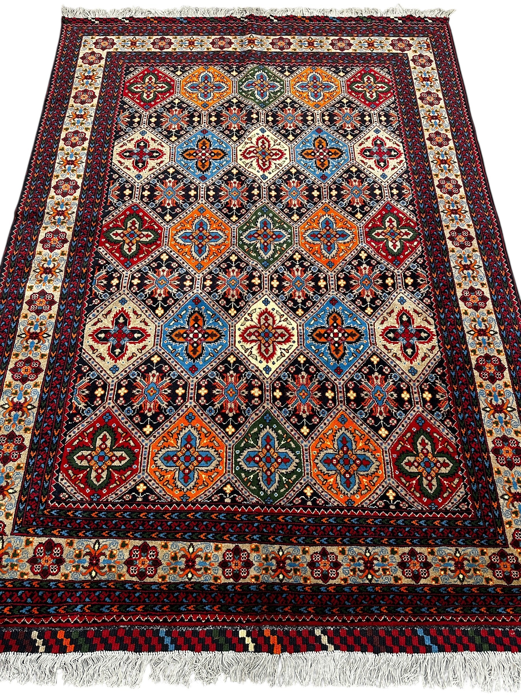 Hand-Knotted Afghani Kashi Wool Rug – 4’9″  x  6’10″ - Nuvé