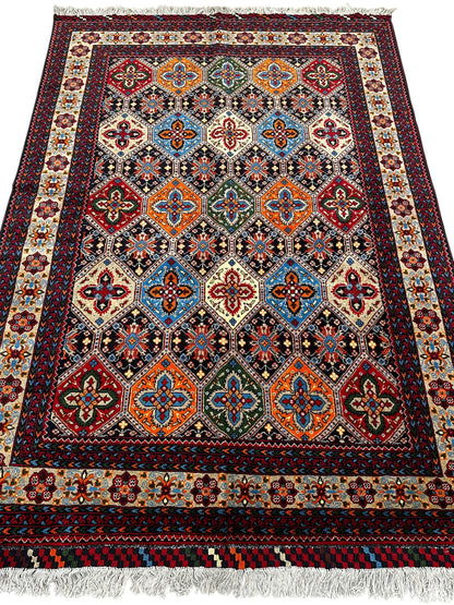 Hand-Knotted Afghani Kashi Wool Rug – 4’9″  x  6’10″ - Nuvé