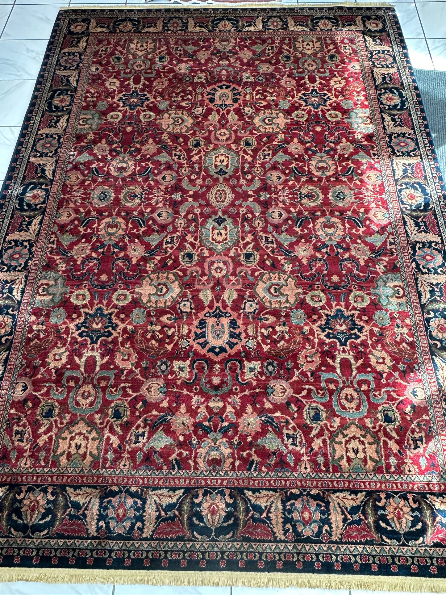 Karastan Samovar Teawash Wool Rug – 8’8” x 12’ – Vintage Elegance, Excellent Condition - Nuvé