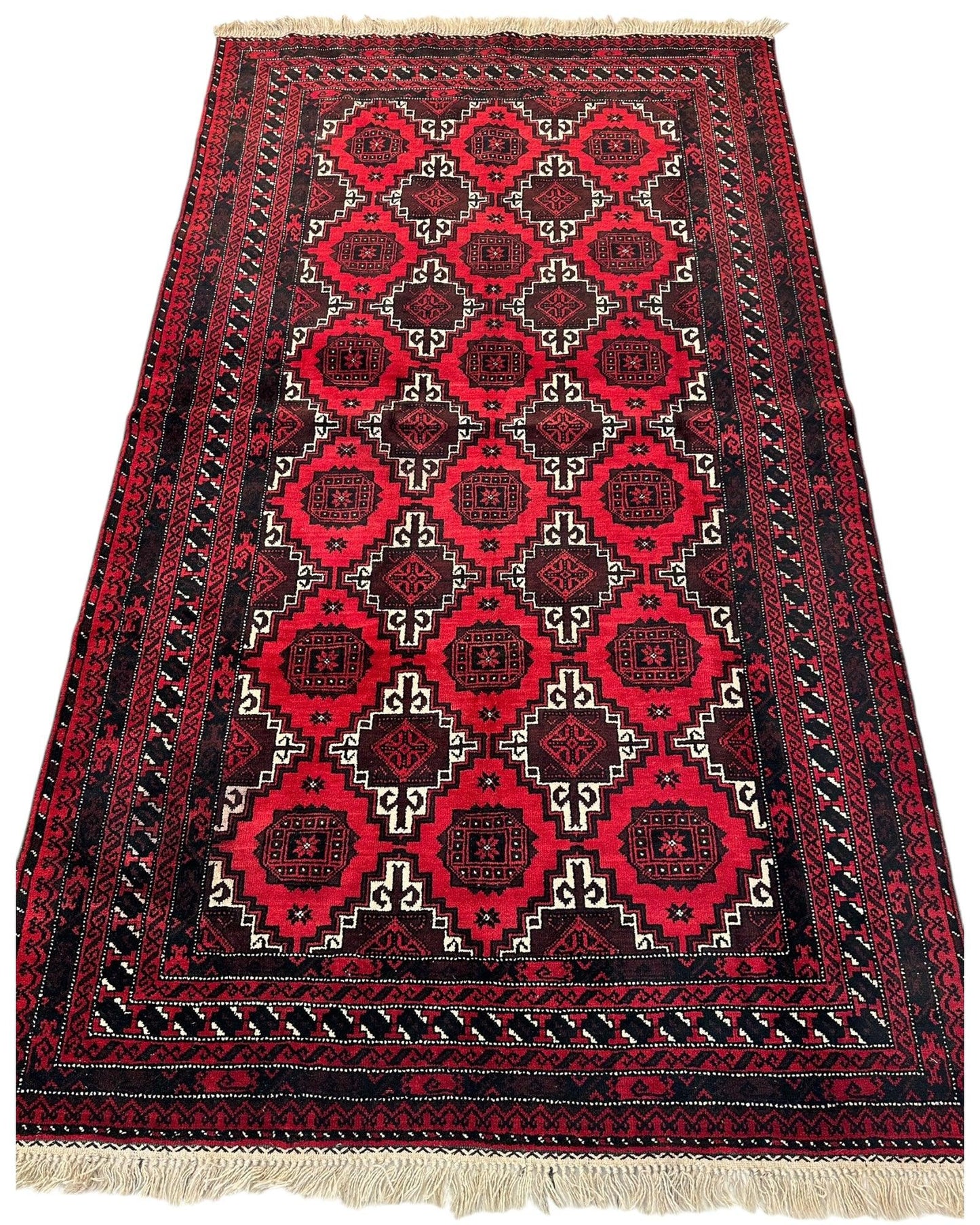 Hand-Knotted Afghani Baluch Wool Rug - 3’1” x 6’9” - Nuvé