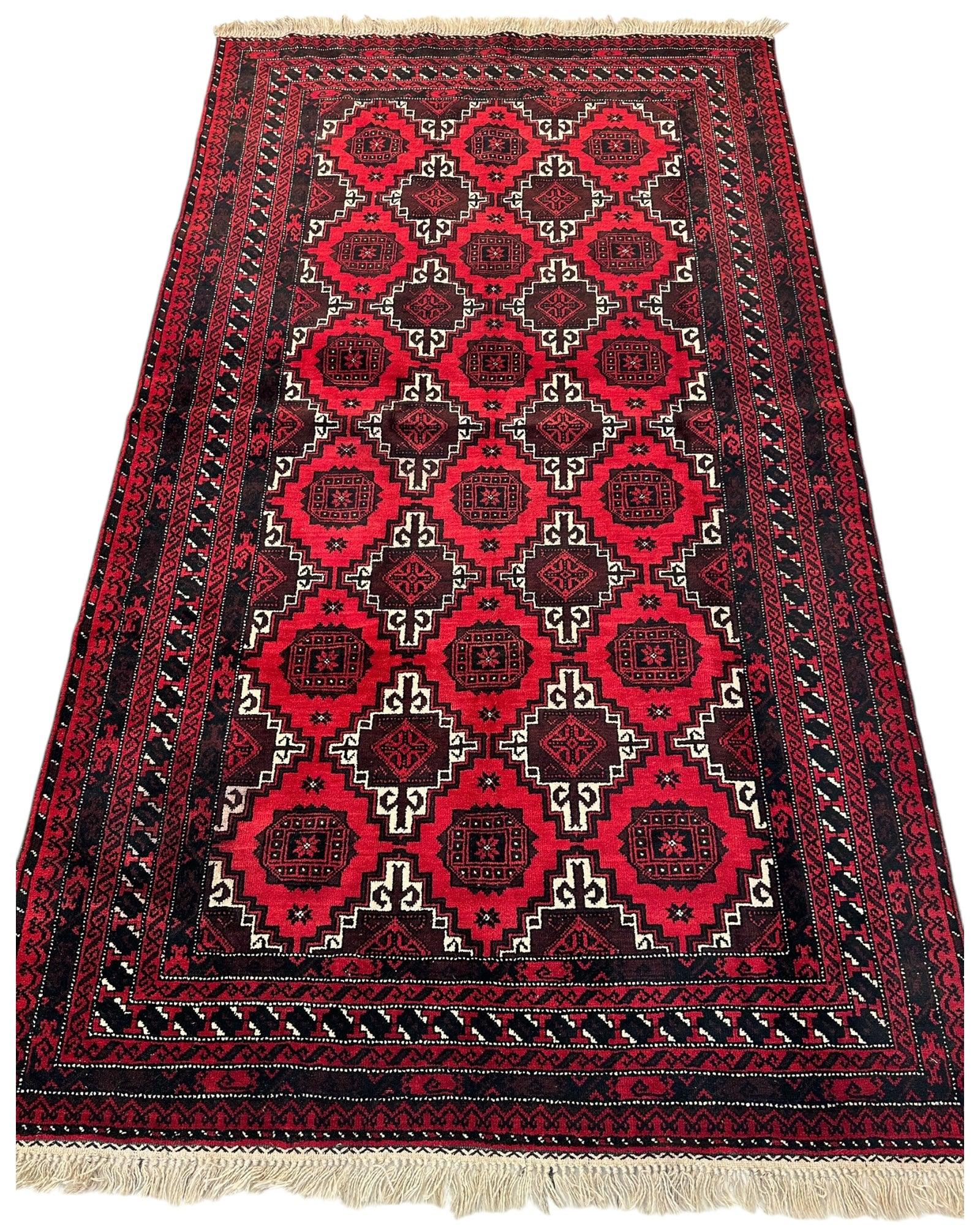 Hand-Knotted Afghani Baluch Wool Rug - 3’1” x 6’9” - Nuvé
