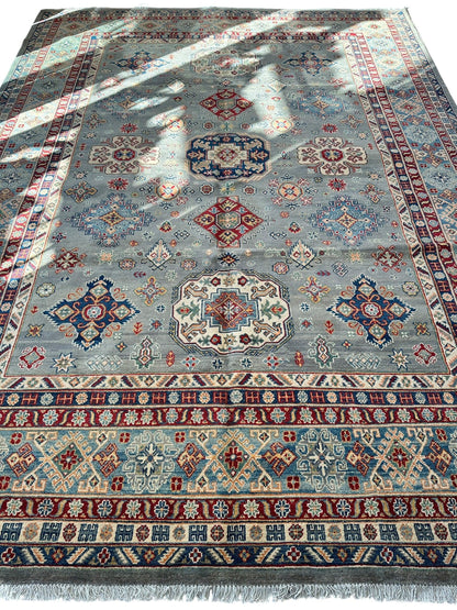 Hand-Knotted Afghani Kazak Wool Rug 8’11” x 11’10” - Nuvé