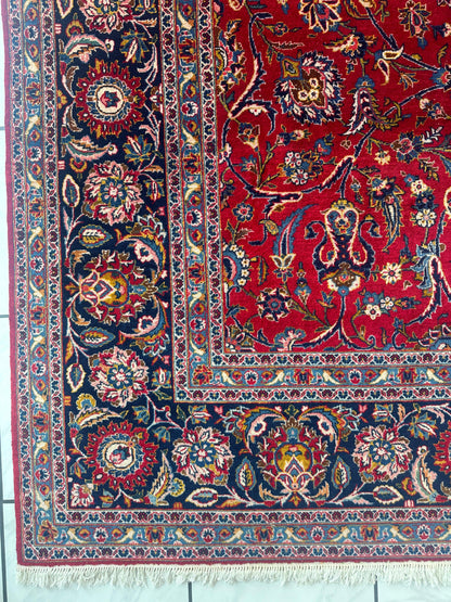 Incredible Persian Kashan All Over Wool Rug 10’2” x 14’ - Nuvé