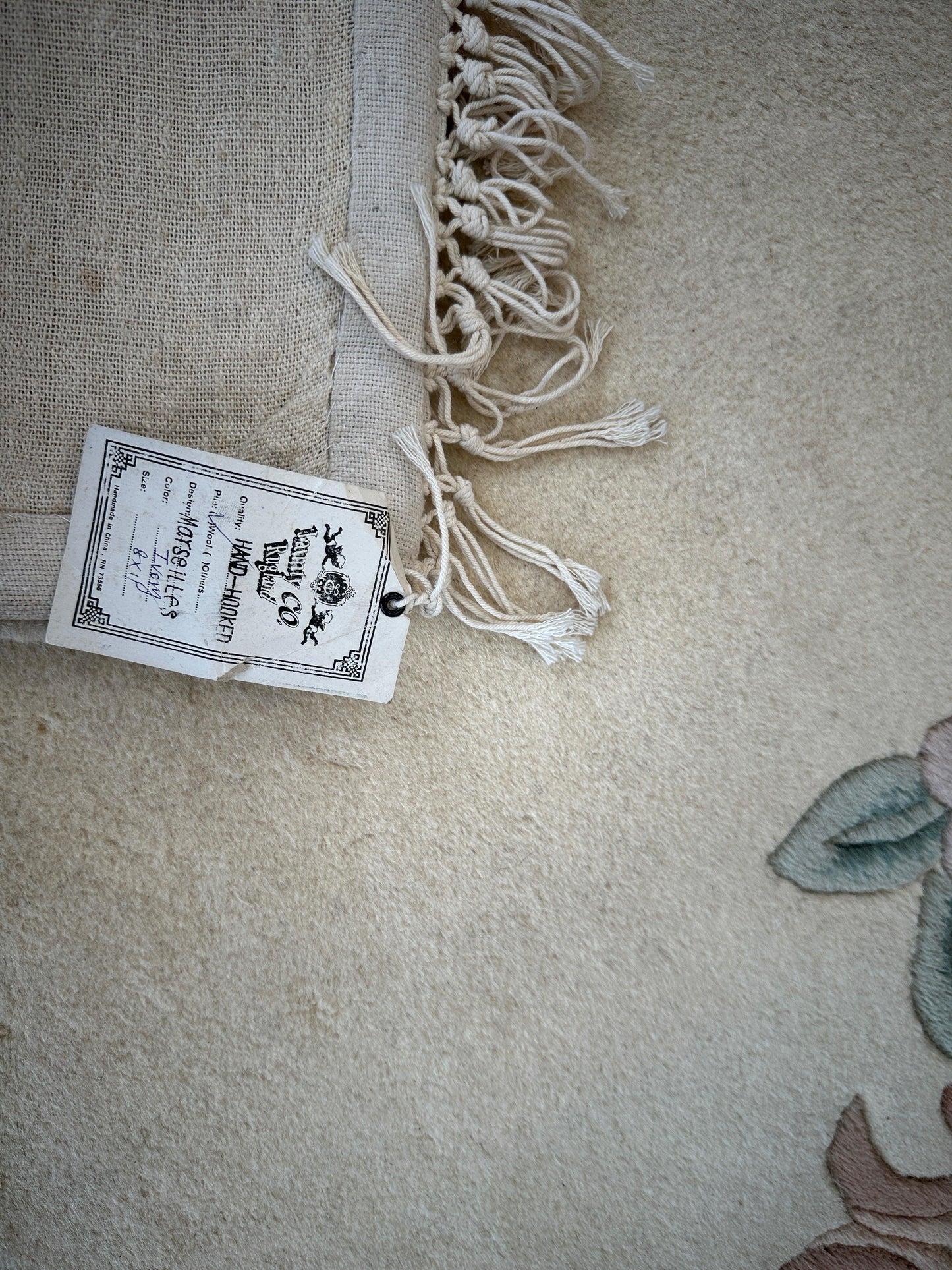 Hand-Tufted Chinese Aubusson Wool Rug – 7'10" x 11' – Luxurious Traditional Design - Nuvé