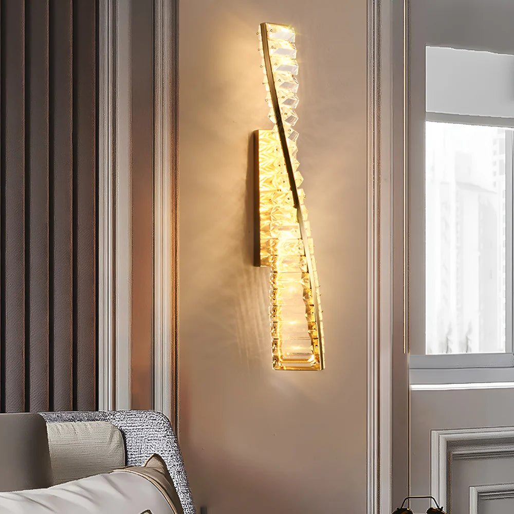 Dna Double Helix Crystal Wall Light - Nuvé