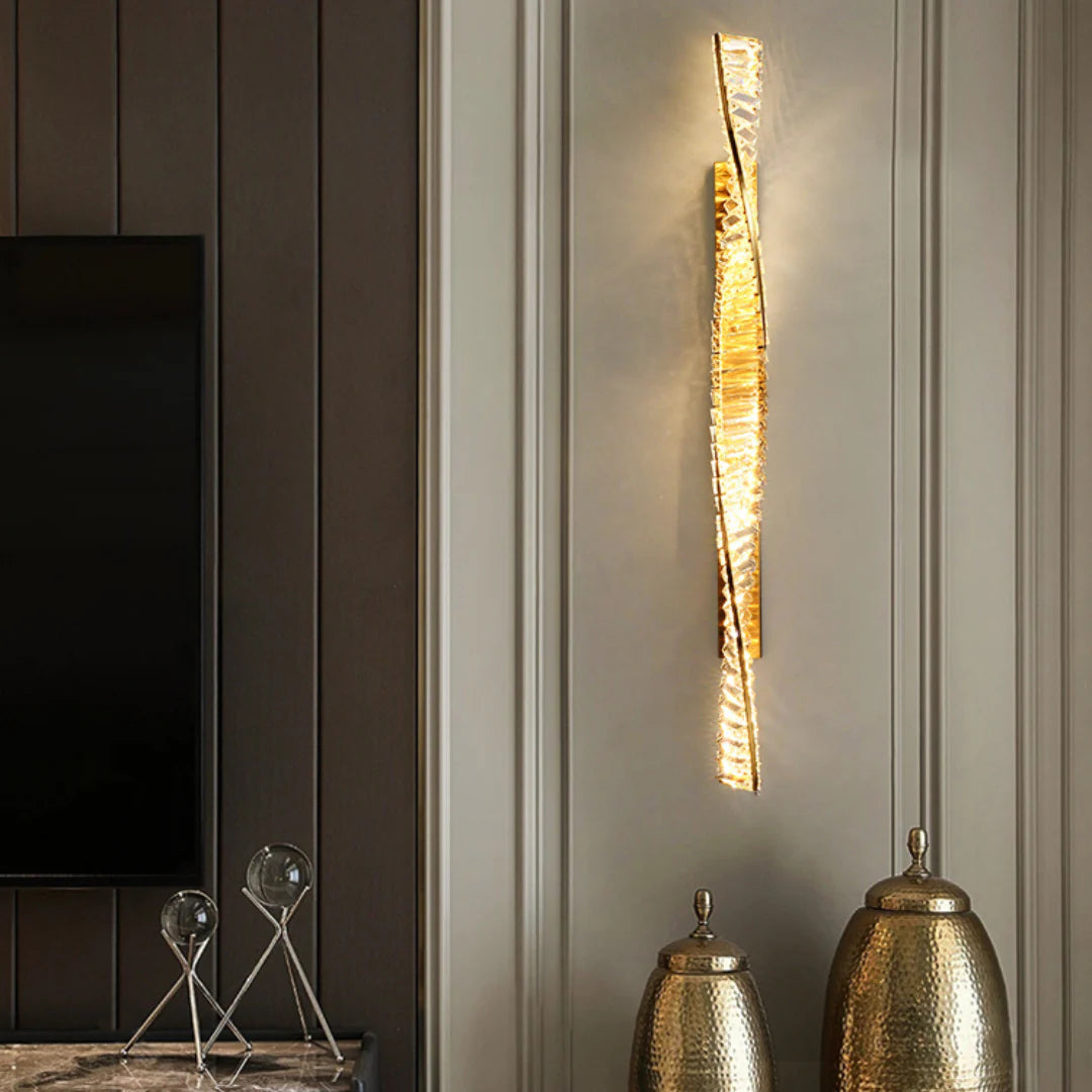 Dna Double Helix Crystal Wall Light - Nuvé