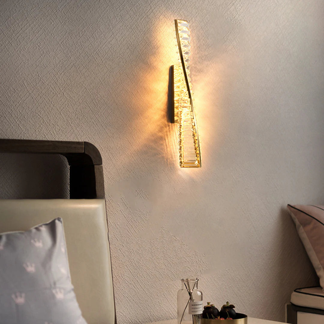 Dna Double Helix Crystal Wall Light - Nuvé