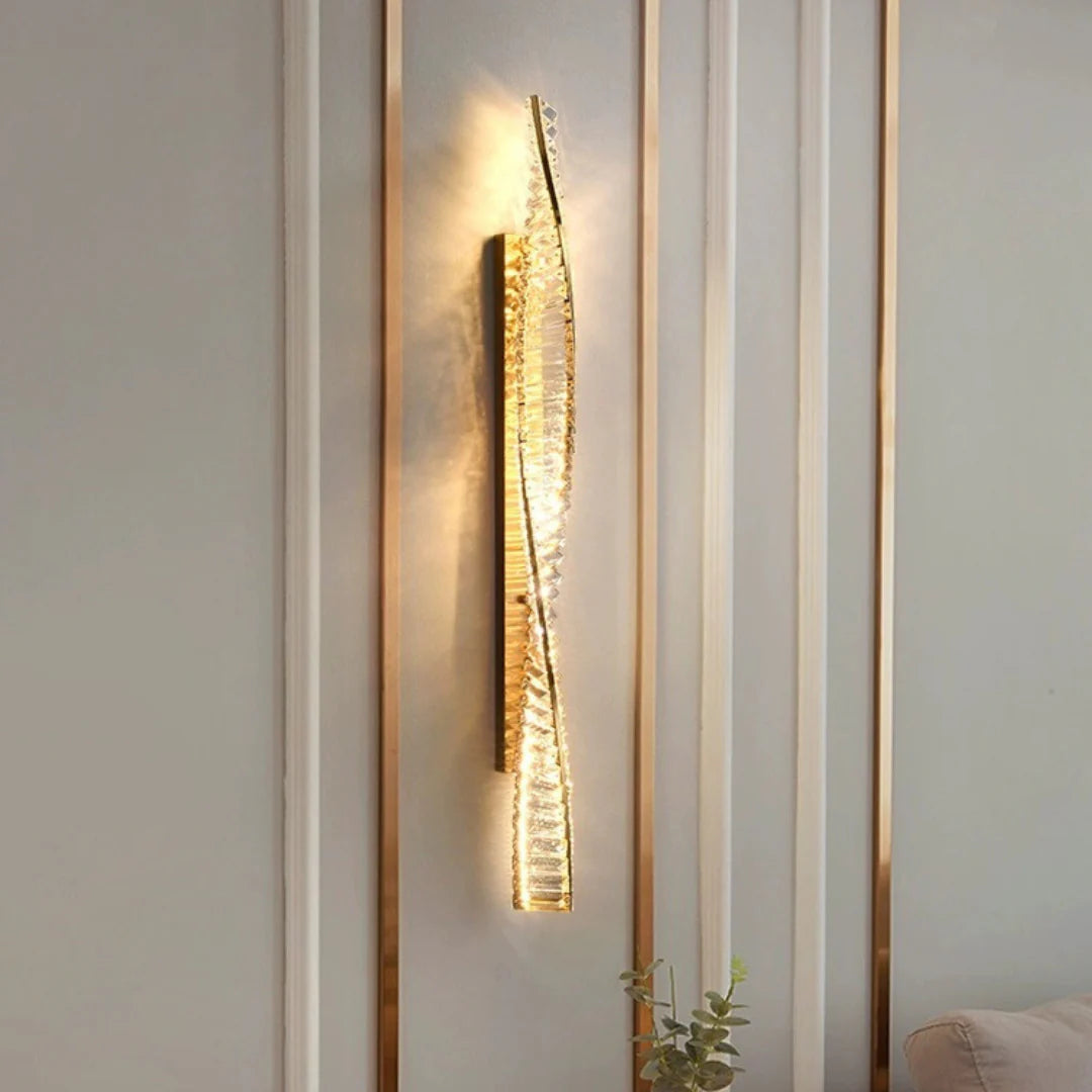 Dna Double Helix Crystal Wall Light - Nuvé