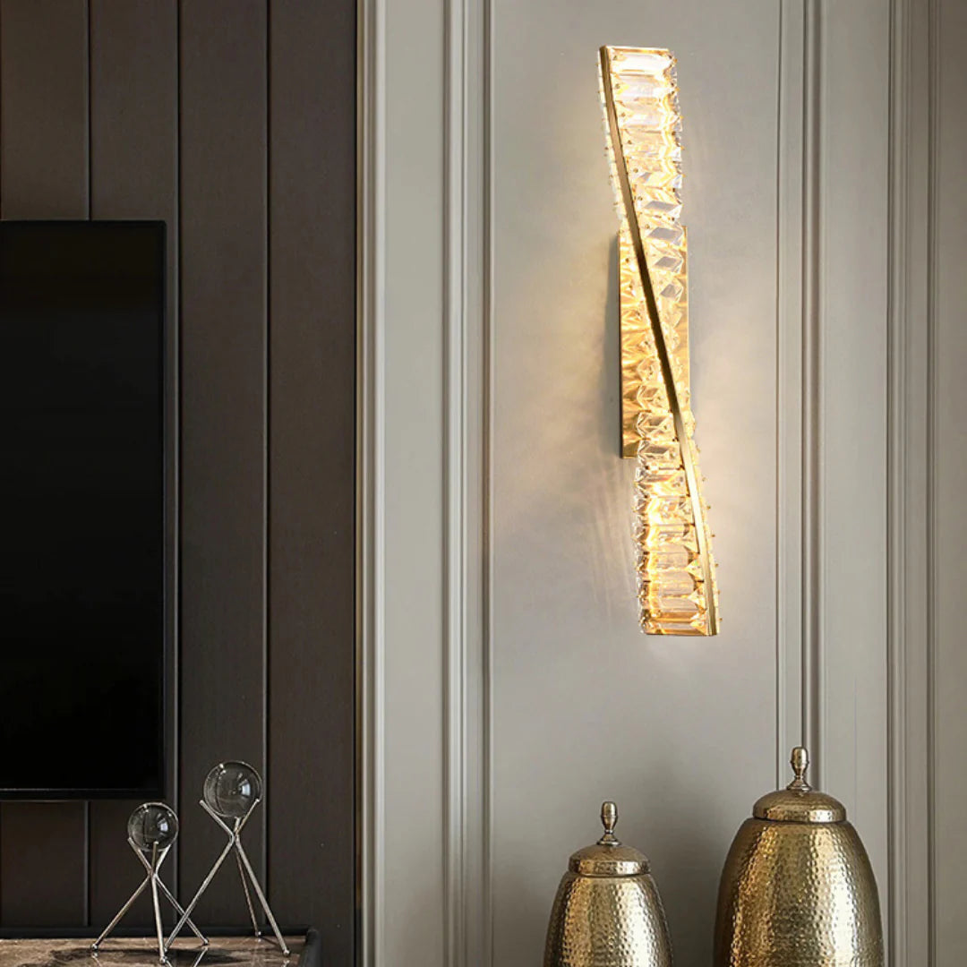 Dna Double Helix Crystal Wall Light - Nuvé