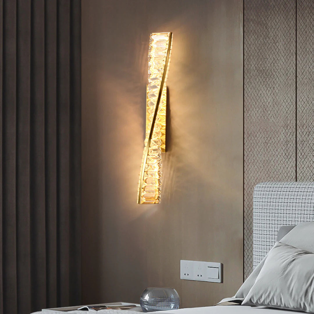 Dna Double Helix Crystal Wall Light - Nuvé