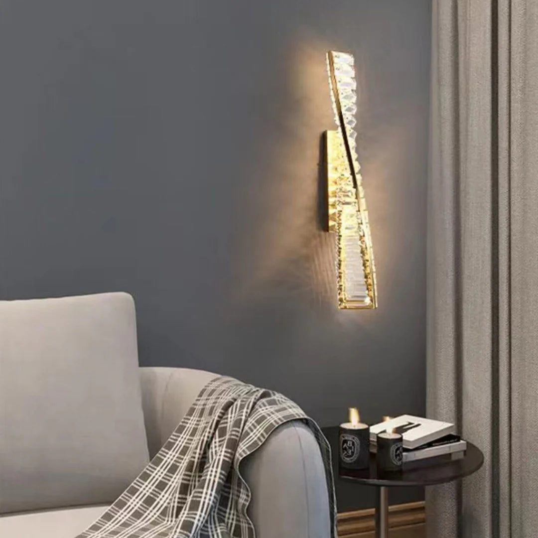 Dna Double Helix Crystal Wall Light - Nuvé