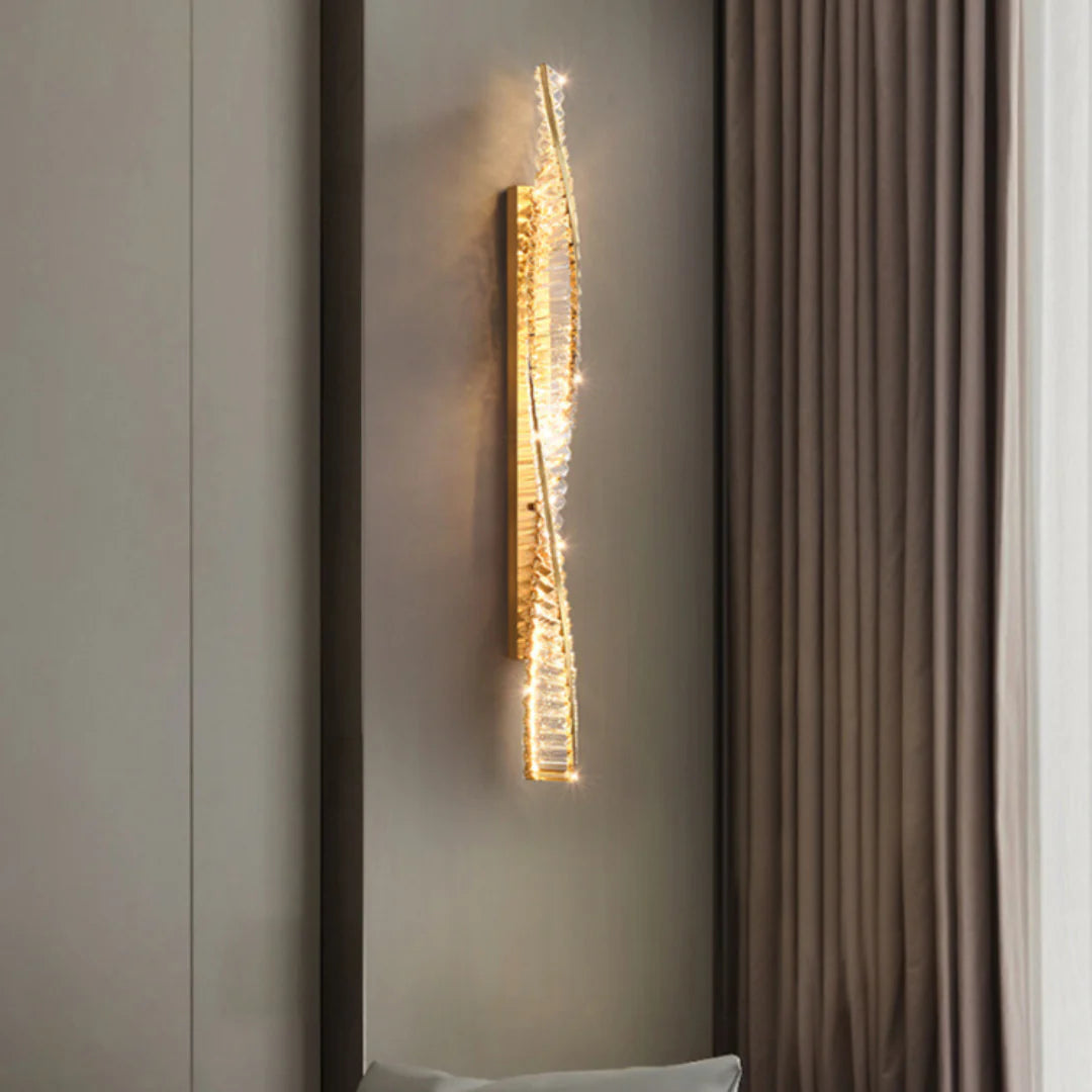 Dna Double Helix Crystal Wall Light - Nuvé