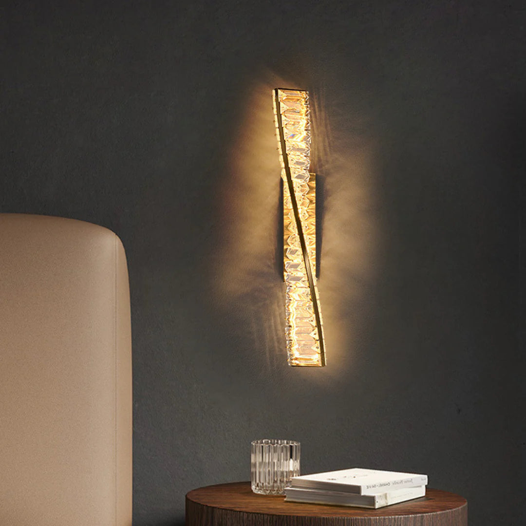Dna Double Helix Crystal Wall Light - Nuvé