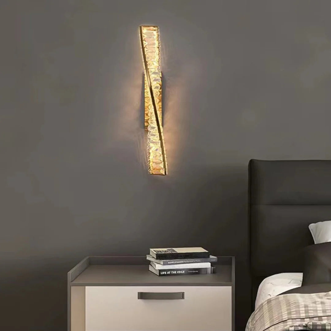 Dna Double Helix Crystal Wall Light - Nuvé