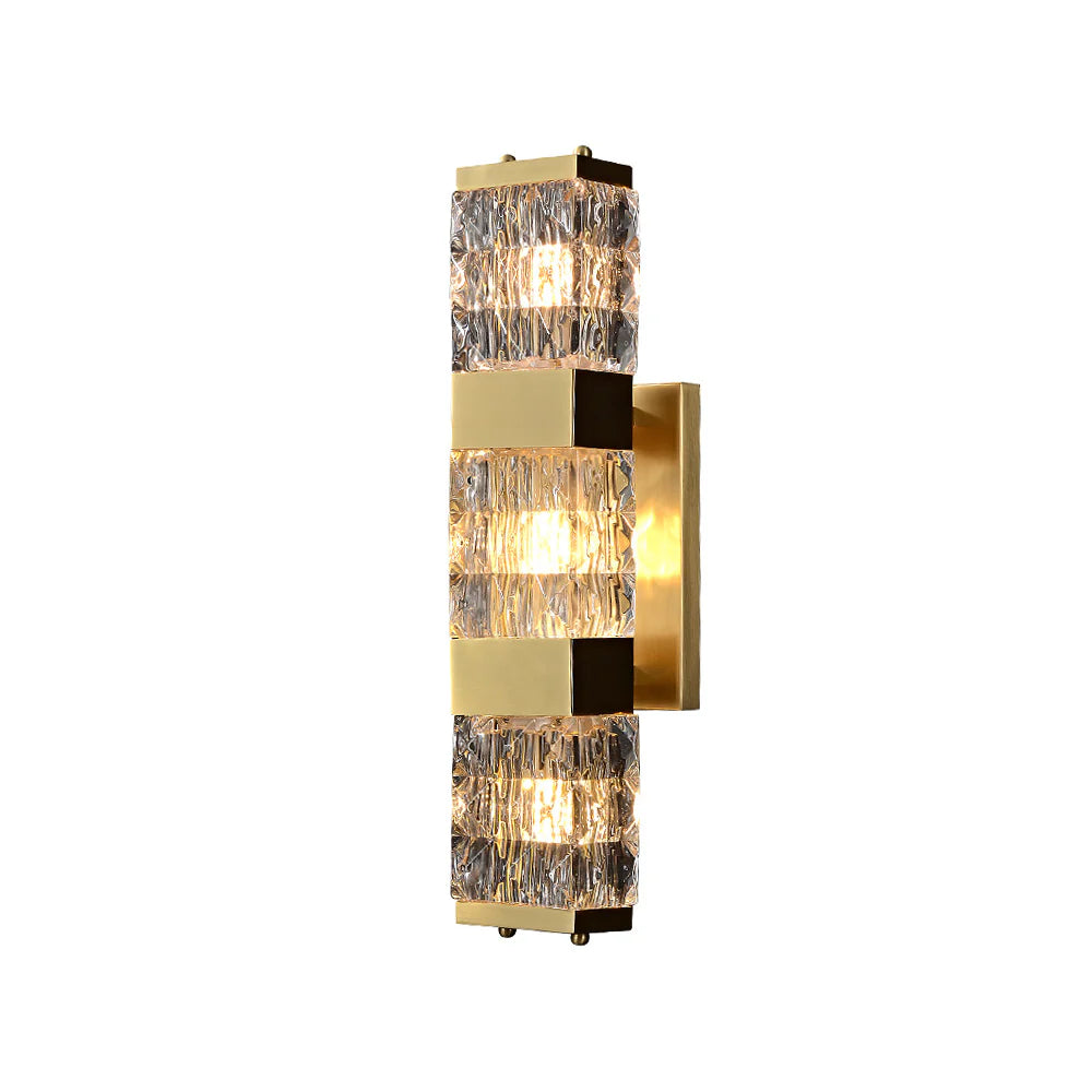 Dacio Golden Luxury Crystal Wall Lamp - Nuvé