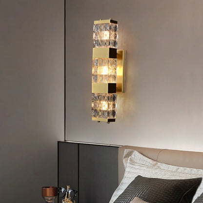 Dacio Golden Luxury Crystal Wall Lamp - Nuvé