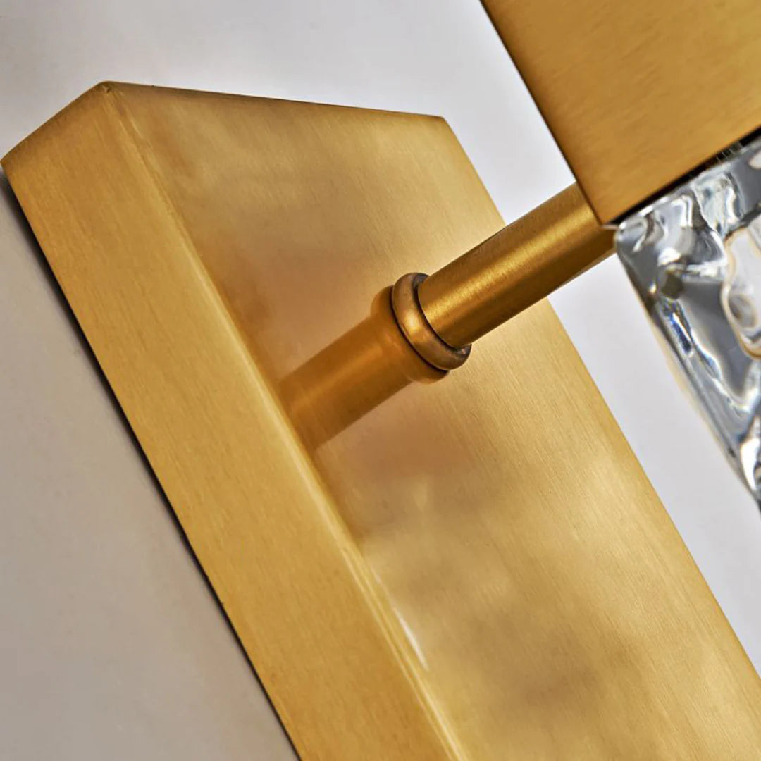 Dacio Golden Luxury Crystal Wall Lamp - Nuvé