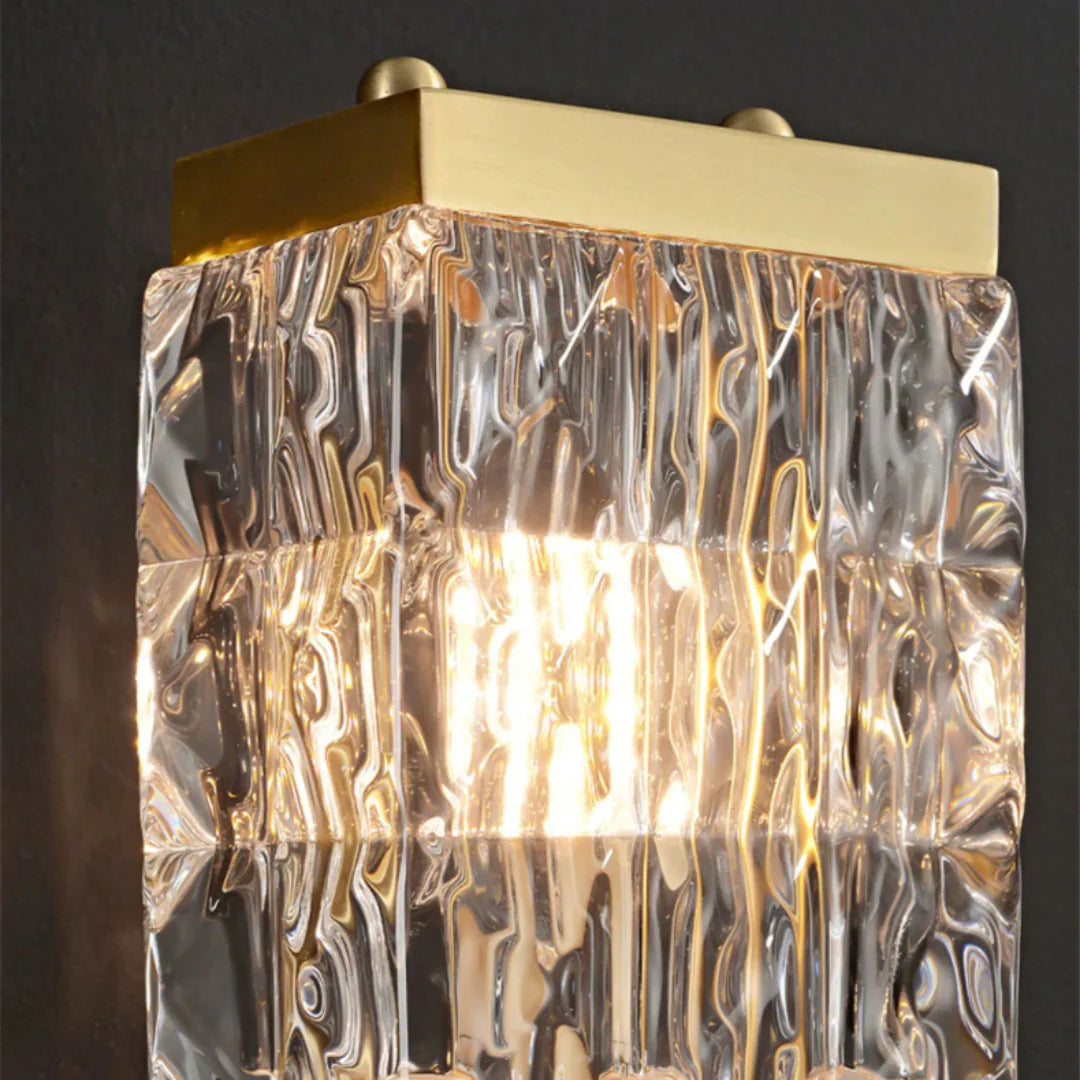 Dacio Golden Luxury Crystal Wall Lamp - Nuvé