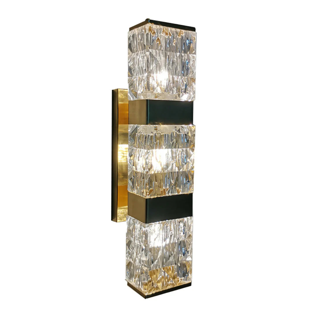 Dacio Golden Luxury Crystal Wall Lamp - Nuvé
