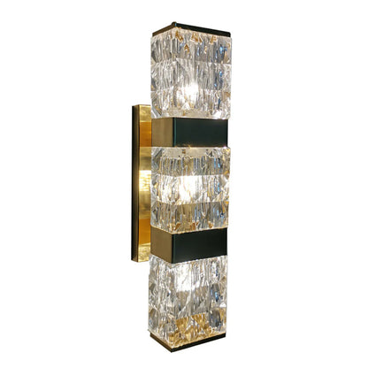 Dacio Golden Luxury Crystal Wall Lamp - Nuvé