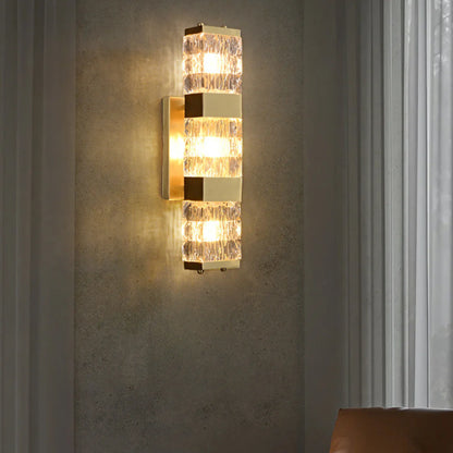 Dacio Golden Luxury Crystal Wall Lamp - Nuvé